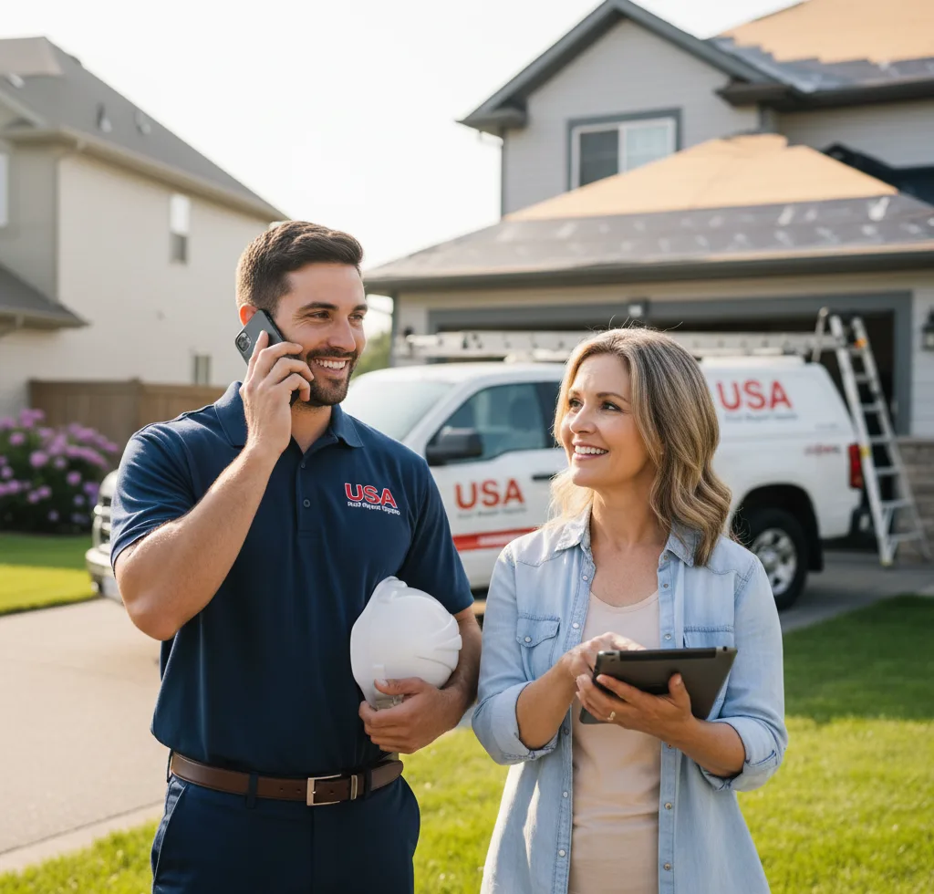 USA Roof Repair Experts customer support in Garrison